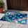 Deep Blue Coral and Lily Pond Fish for Coastal Home Living Doormat - 4