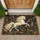Enchanted Unicorn in a Moonlit Forest for Cozy Winter Homes and Fantasy Lovers Doormat - 1