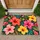 Tropical Hibiscus And Palm Leaves For A Colorful Island-Inspired Home Doormat - 1