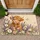 Lavender Daisy Highland Calf with Bow for Cozy Autumn Farmhouse Seasonal Home Decor Doormat - 1