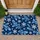 Blue Pine Boughs and Snowflakes for a Cozy Christmas Holiday Home Gathering Doormat - 1