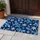 Blue Pine Boughs and Snowflakes for a Cozy Christmas Holiday Home Gathering Doormat - 4