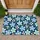 Blue And Mint Wildflower Clusters For A Calm Nordic Cottage Entryway And Home Decor Doormat - 1
