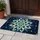 Blue Stained Glass Mandala for Celestial Holiday Entryway and Winter Home Decor Doormat - 4