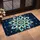 Blue Stained Glass Mandala for Celestial Holiday Entryway and Winter Home Decor Doormat - 2