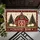 Rustic Red Barn, Sheep and Evergreen Trees for Cozy Country Cottage Holiday Cheer Doormat - 5