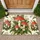 Red Toadstool and Wildflower Clusters for Cozy Woodland Cottage Seasonal Home Decor Doormat - 1