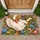 Whimsical Goose and Butterfly Garden for Cheerful Cottage Kitchen and Hallway Decor Doormat - 1