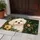 White Maltese Puppy with Golden Botanicals for Cozy Cottage Entryway Decor for Pet Lovers Doormat - 4