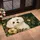 White Maltese Puppy with Golden Botanicals for Cozy Cottage Entryway Decor for Pet Lovers Doormat - 2