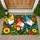 Three Garden Gnomes With Butterflies for a Cheerful Autumn Entryway, Whimsical Home Decor Doormat - 1