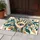 Surreal Blue Eye Held in Ornate Hand with Botanical Vines for Mystical Home Decor Doormat - 4