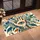 Surreal Blue Eye Held in Ornate Hand with Botanical Vines for Mystical Home Decor Doormat - 2