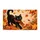 Black Cat Among Autumn Leaves for Cozy Fall Home Decor and Cat Lovers Indoors Doormat - 6