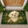 Maltese Puppy and Botanical Florals for Cozy Autumn Homes and Charming Dog-Lover Spaces Doormat - 1