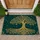Golden Tree Of Life And Crescent Moon Celestial Decor For Spiritual Home Living Doormat - 1