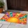 Colorful Rainbow Sunburst With Floral Rays For A Cheerful Bohemian Home Entrance Doormat - 4