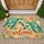 Sea Turtle Welcome with Seashells for a Relaxed Coastal Beach House Entryway Charm Doormat - 1
