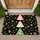 Three Christmas Trees with Hearts and Snowflakes for a Cheerful Holiday Home Decor Doormat - 1