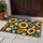 Navy Sunflower And Daisy Blooms For A Cheerful Farmhouse Entryway Welcome Doormat - 4
