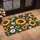 Navy Sunflower And Daisy Blooms For A Cheerful Farmhouse Entryway Welcome Doormat - 2
