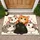 Five Snuggling Cartoon Cats for Cozy Cat Lover Homes and Thoughtful Seasonal Gifting Doormat - 1