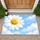Blue And White Daisy Clouds for a Cheerful Springtime Entryway and Fresh Home Style Doormat - 1