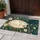 Sleeping Cream Cat Among Teal Botanicals for Cozy Cat Lover Home Decor and Calm Spaces Doormat - 4