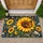 Sunflower And Monarch Butterfly Garden Blooms For Nature Loving Homes Doormat - 1