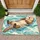 Floating Otter Watercolor Scene for Cozy Nature-Inspired Homes and Wildlife Lovers Doormat - 1