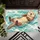 Floating Otter Watercolor Scene for Cozy Nature-Inspired Homes and Wildlife Lovers Doormat - 5