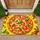 Tomato Basil Pizza Scene for Italian Kitchen Dining and Cozy Food Lover Home Spaces Doormat - 1