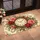 Vintage Rose Bouquet Clock for Timeless Romantic Cottage Home Entryway Decor Style Doormat - 2