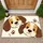 Two Cartoon Puppies Peeking for Cozy Pet-Loving Homes and Everyday Entryway Style Doormat - 1