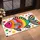 Rainbow Fish with Checker Border for Cheerful Coastal Home Decor and Everyday Living Rooms Doormat - 2