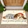 Sleepy Puppy in Striped Pajamas for Cozy Bedtime Routines and Dog Lover Homes Doormat - 1