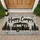 Rustic Happy Camper Van And Pine Trees For Road Trip Lovers And Outdoor Adventurers Doormat - 1