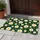 Dark Green Daisy Flowers for Fresh Cottage Home Entryway Decor and Nature Lovers Style Doormat - 4