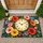 Vintage Floral Roman Numeral Clock for Timeless Cottage Entryway Style and Garden Lovers Doormat - 1