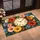 Vintage Floral Roman Numeral Clock for Timeless Cottage Entryway Style and Garden Lovers Doormat - 2