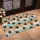 Retro Puppy Paw Prints on Blue Wood for Cozy Pet Lover Homes and Farmhouse Spaces Doormat - 2