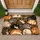 Sleeping Cat Family with Autumn Foliage for Cozy Homes and Thoughtful Cat Lover Gifts Doormat - 1
