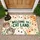 Colorful Cartoon Cat Welcome Message for Cat Lovers and Cozy Home Entryway Decor Doormat - 1