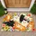Playful Cartoon Cats Among Bright Garden Flowers for Cheerful Everyday Home Living Spaces Doormat - 1