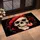 Playful Skull With Red Beret And Pink Tongue For Bold Gothic Home Decor Lovers Doormat - 2
