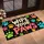 Colorful Paw Prints and Wipe Your Paws Message for Pet Lover Entryway Home Style Doormat - 2