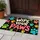 Colorful Paw Prints and Wipe Your Paws Message for Pet Lover Entryway Home Style Doormat - 4