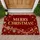 Burgundy Merry Christmas Snowflake Scene for Festive Seasonal Holiday Home Decor Doormat - 1