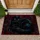 Mysterious Black Cat With Glowing Blue Eyes For Cozy Gothic Home Decor Doormat - 1