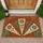 Rustic Rust Medallion with Daisy Panels for Farmhouse Entryway Seasonal Home Style Doormat - 1